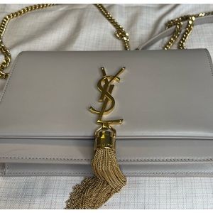 Saint Laurent Smooth calfskin classic Monogram Kate Tassel Chain Wallet.